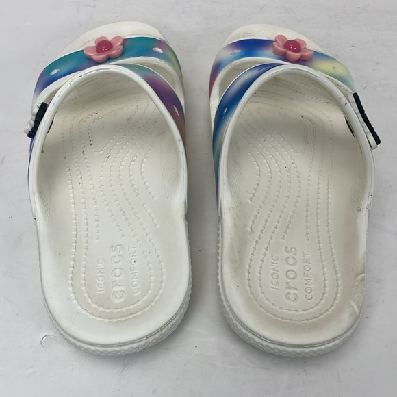 Classic Crocs women’s size 8 Solarized Sandal white tie dye slides - Picture 3 of 9